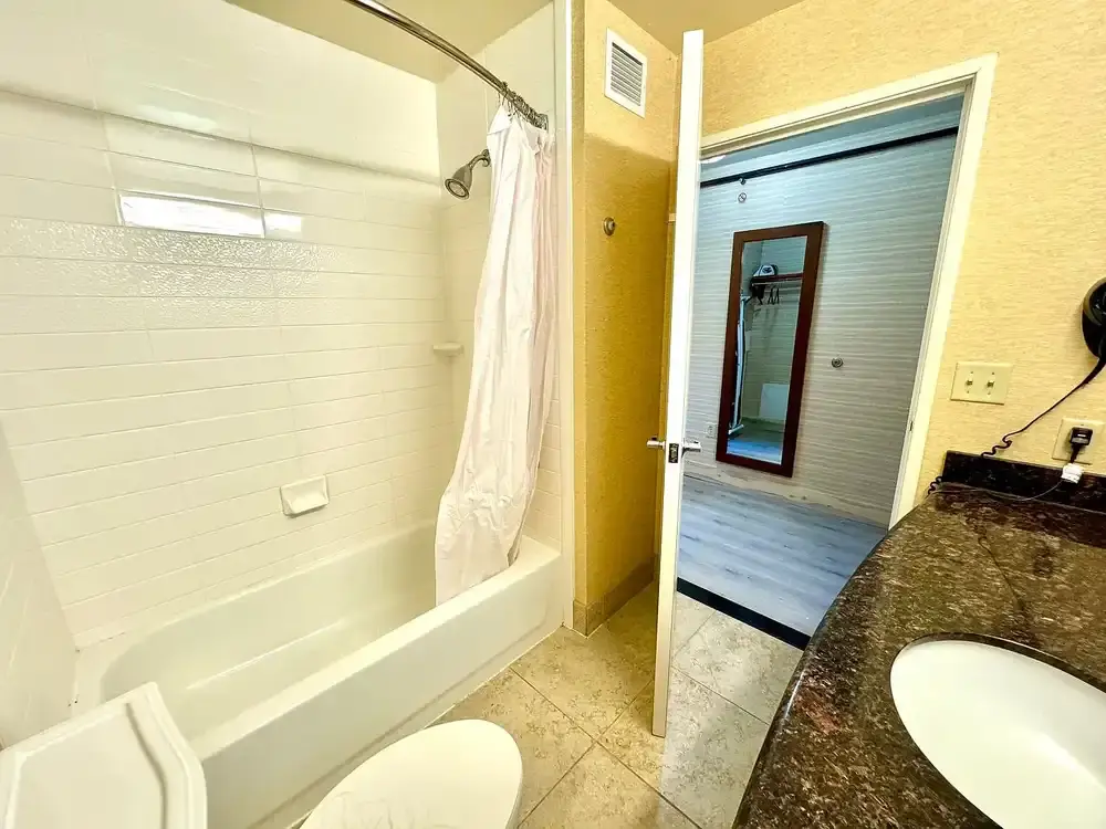 Tub-shower bathroom